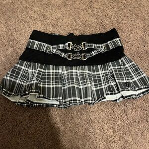 Tripp NYC Black & White Plaid Mini Skirt size medium